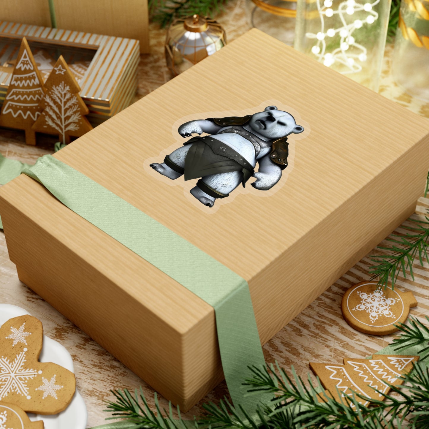 Adaptive Ice Knight: Polar Bear with Body Armor Sticker
