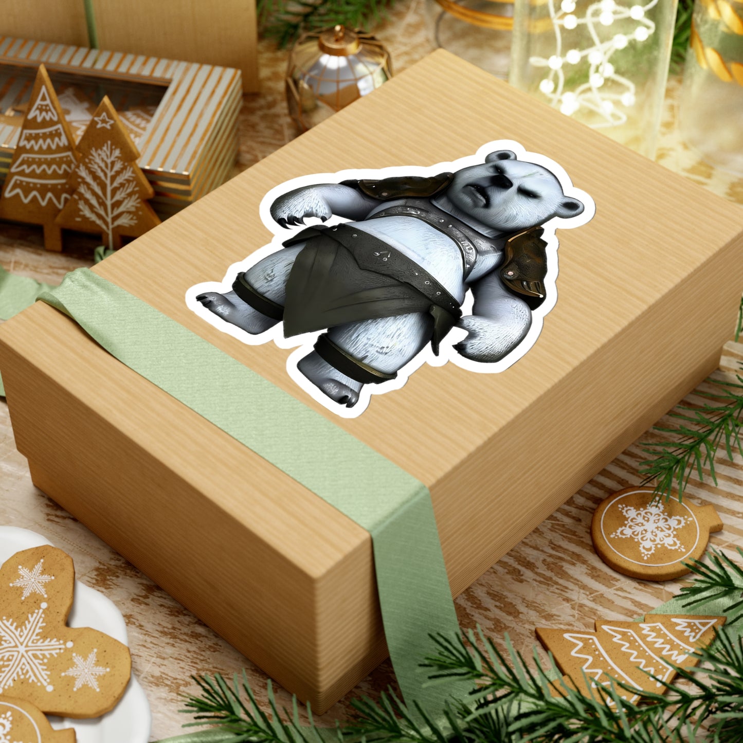 Adaptive Ice Knight: Polar Bear with Body Armor Sticker
