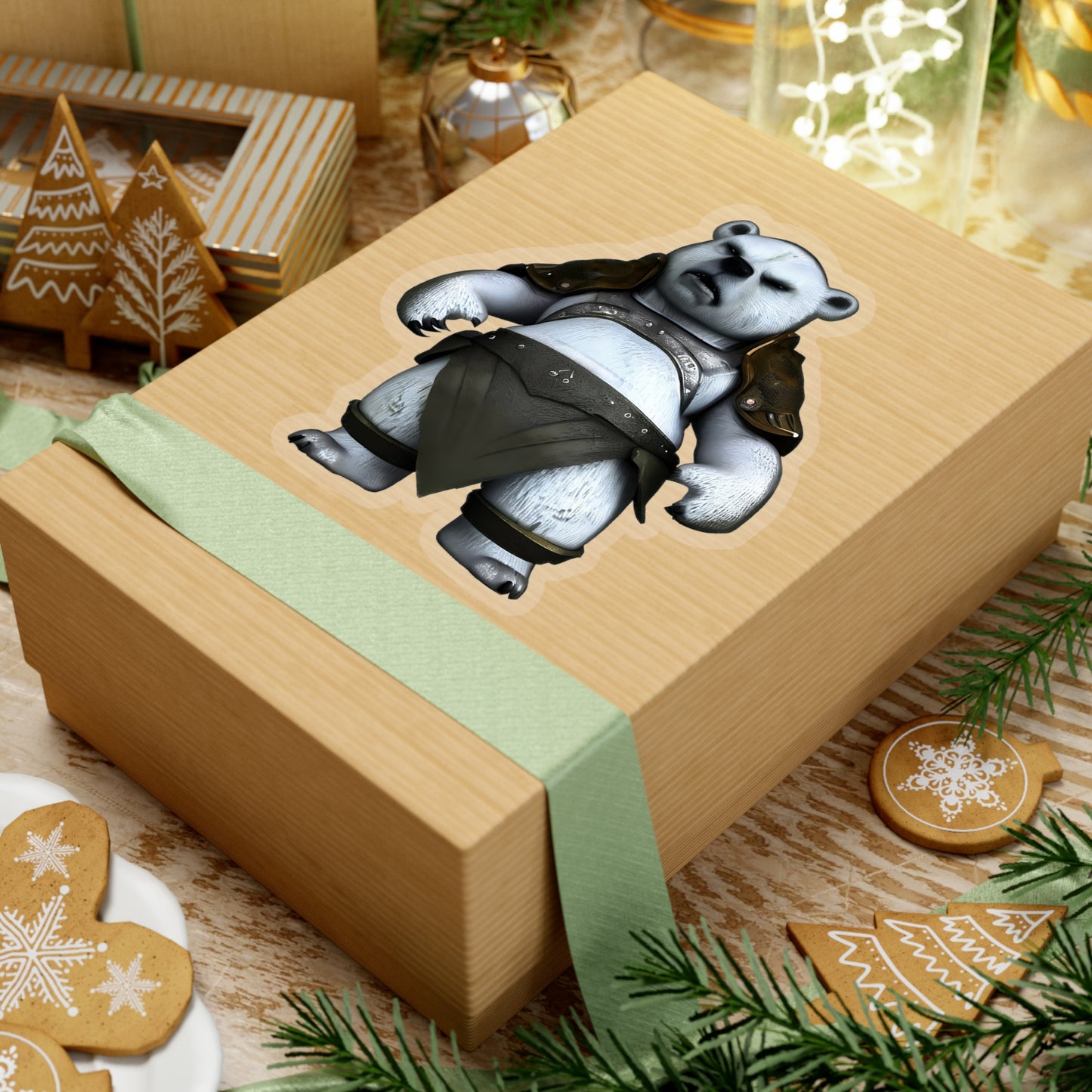 Adaptive Ice Knight: Polar Bear with Body Armor Sticker