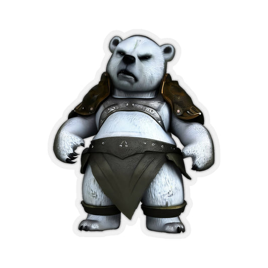 Adaptive Ice Knight: Polar Bear with Body Armor Sticker