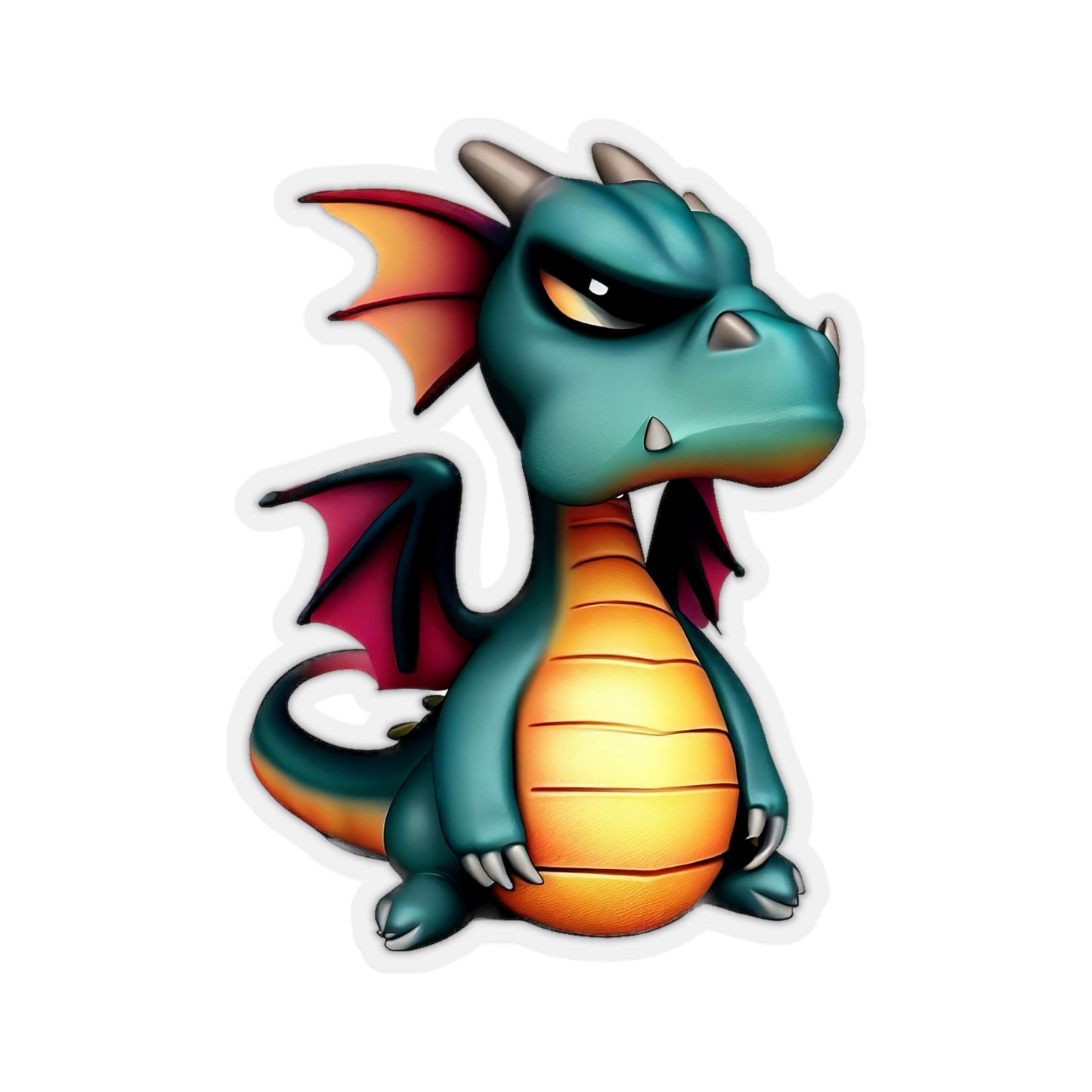 Roar and Rascal: The Mischievous Dragon Sticker!