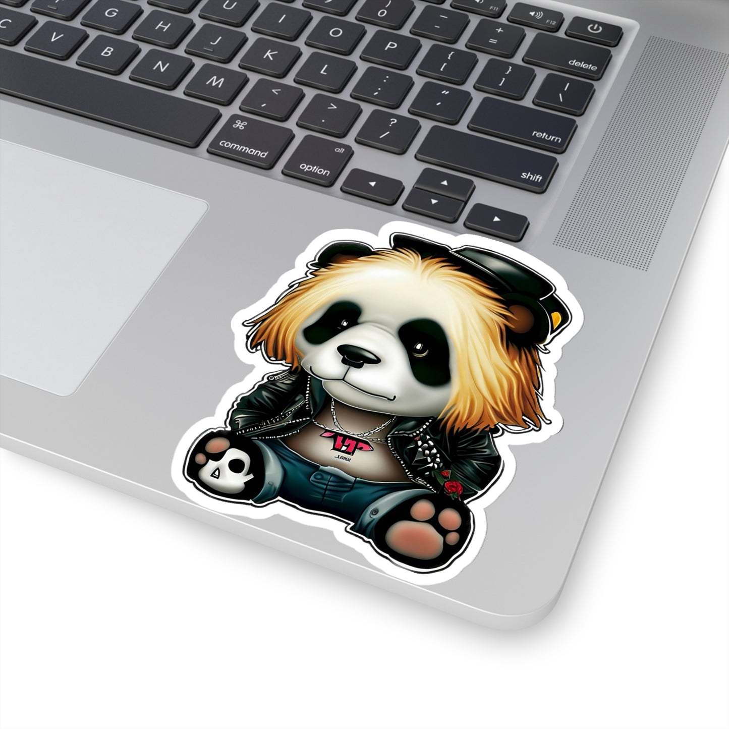 Amped-Up Panda: Rock N' Roll Sticker!