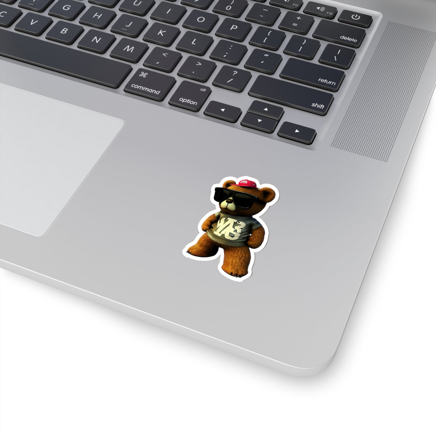 Cool and Confident: The Swagger Teddy Bear Sticker!