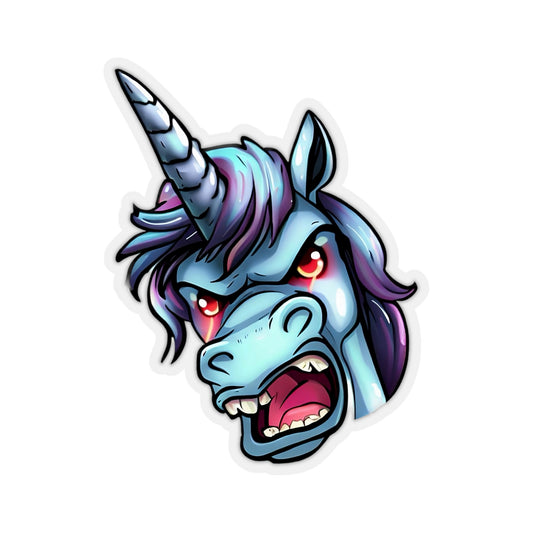 Cosmic Fury: Unleashing the Angry Unicorn Sticker Magic!