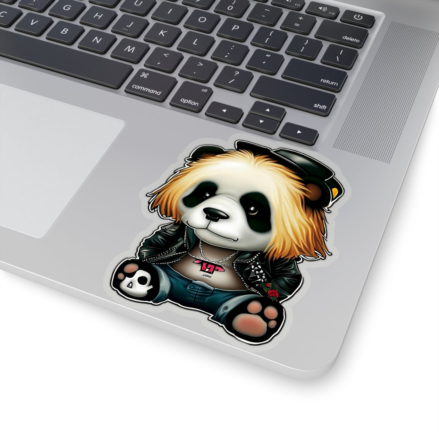 Amped-Up Panda: Rock N' Roll Sticker!