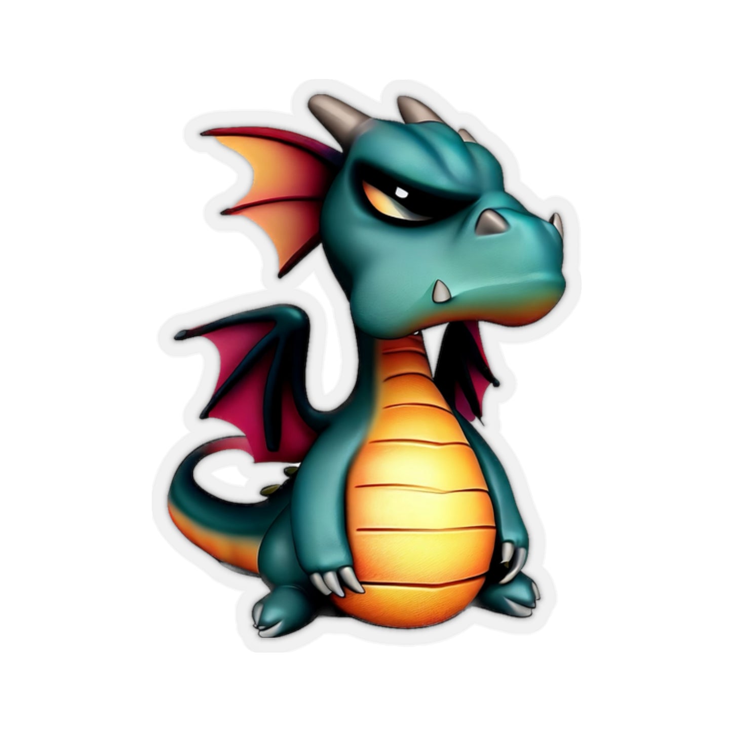 Roar and Rascal: The Mischievous Dragon Sticker!