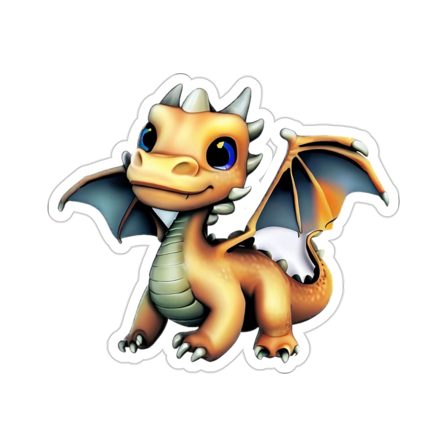 Adorable Dragon Whimsy: The Cute Dragon Sticker!